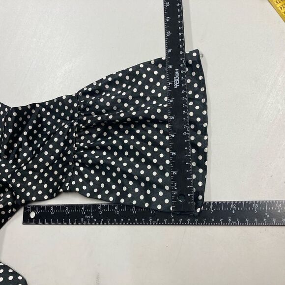 JONATHAN MARTIN Women’s Black & White Polka Dot Top Size Small - Picture 4 of 9